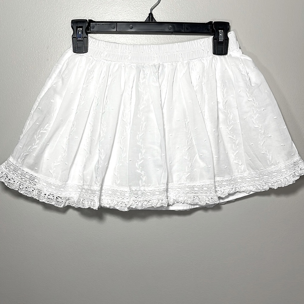 Ralph Lauren white embroidered mini skirt